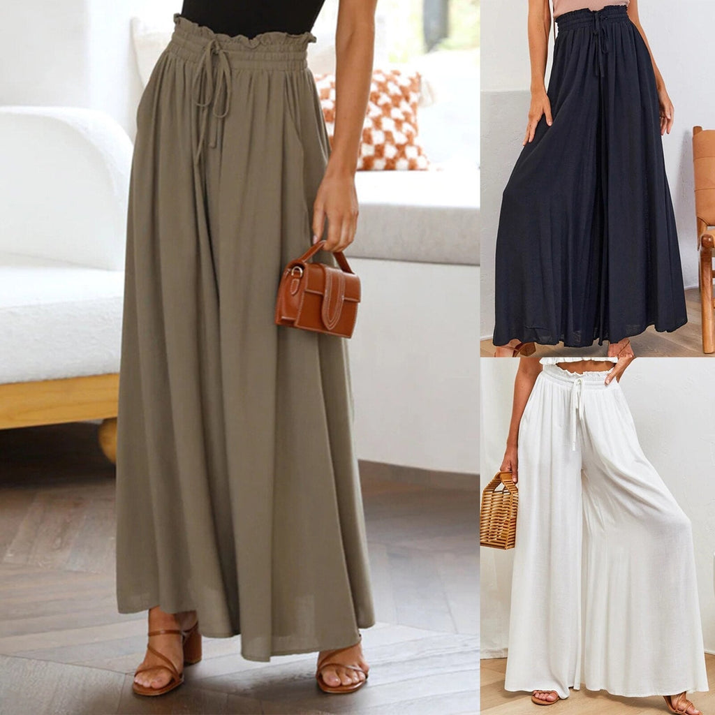 JuliaFashion-Bohemian Summer Elastic Waist Pants