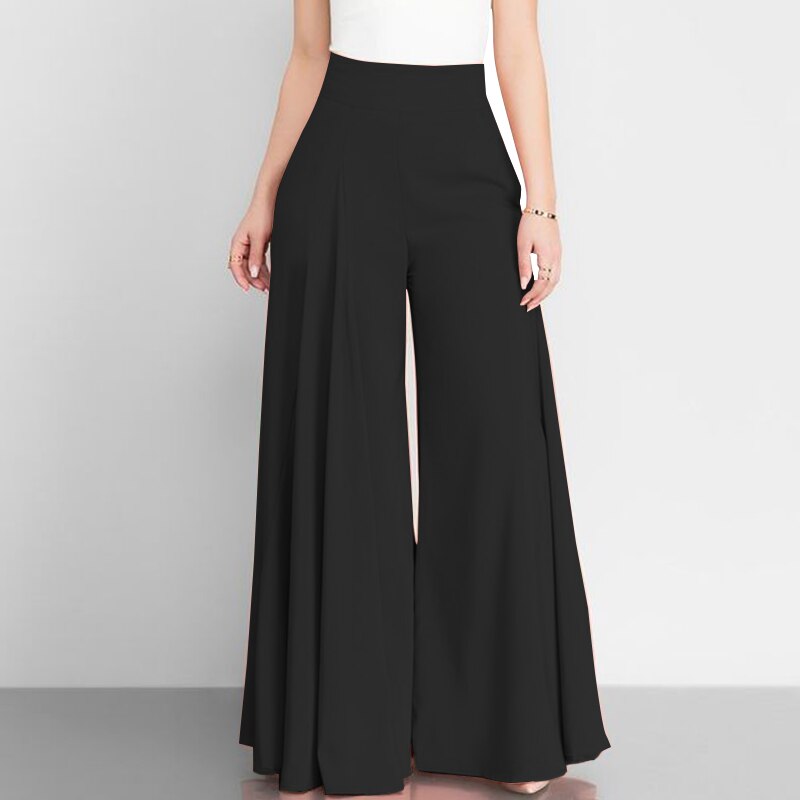 JuliaFashion-Elegant High Waist Wide Leg Pants