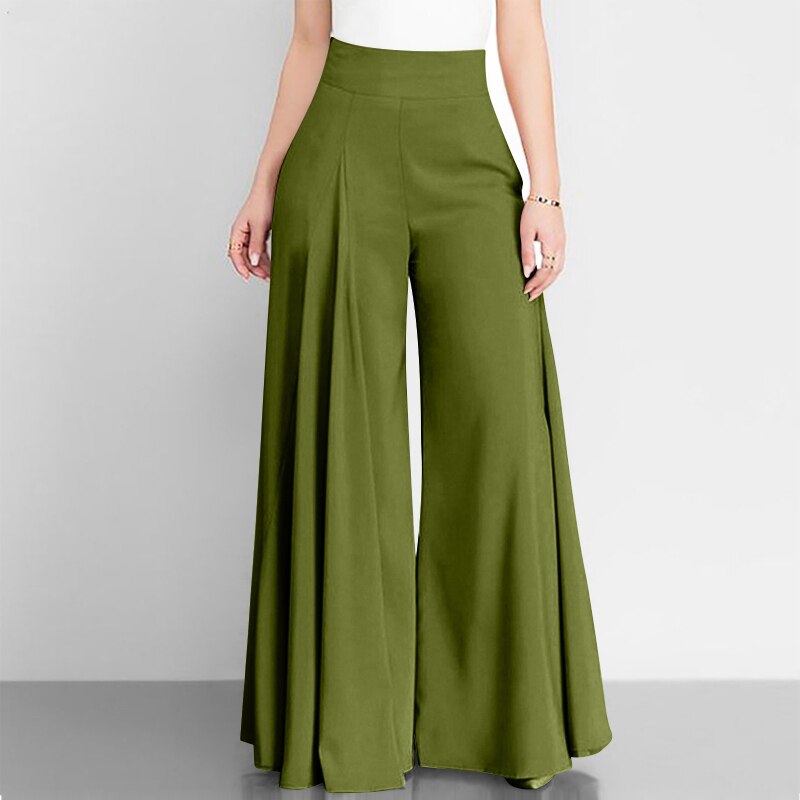 JuliaFashion-Elegant High Waist Wide Leg Pants