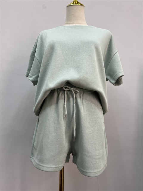 JuliaFashion-High Quality Hoodies Tracksuits 2 Piece Set