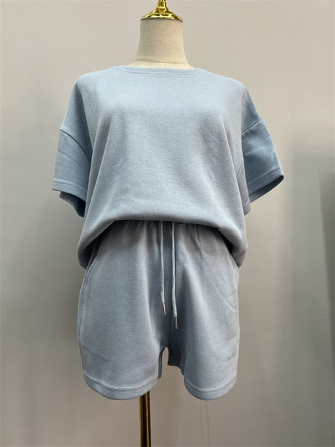 JuliaFashion-High Quality Hoodies Tracksuits 2 Piece Set