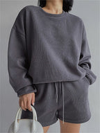 JuliaFashion-High Quality Hoodies Tracksuits 2 Piece Set