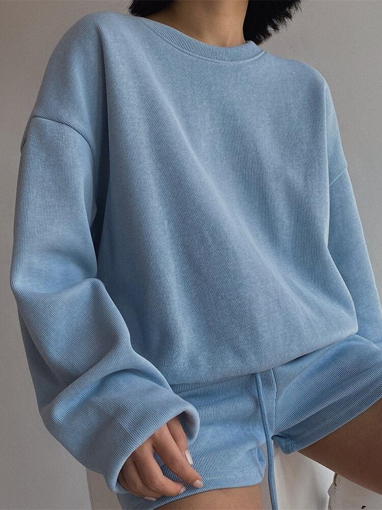 JuliaFashion-High Quality Hoodies Tracksuits 2 Piece Set