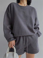 JuliaFashion-High Quality Hoodies Tracksuits 2 Piece Set