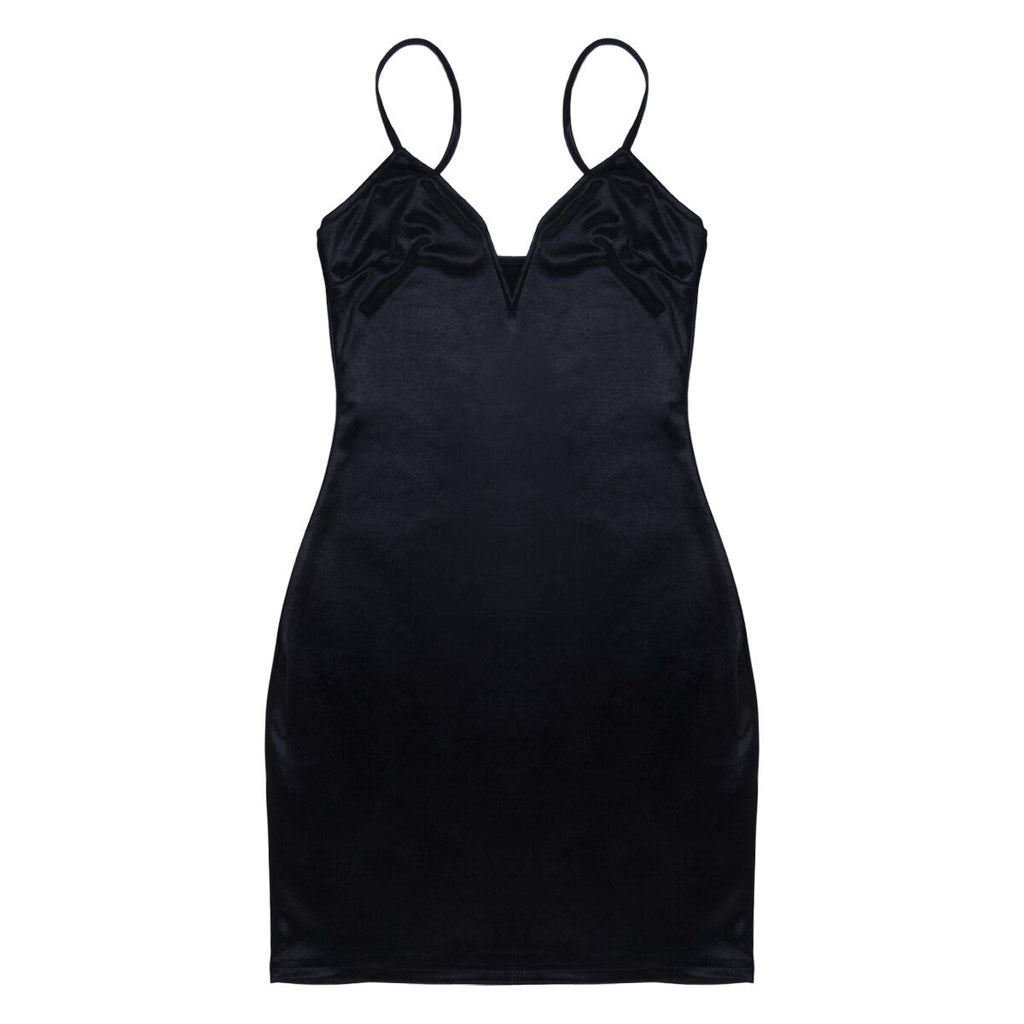 JuliaFashion - 2024  Solid Color Spaghetti Strap Party Club Mini Dresses