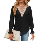 JuliaFashion-Elegant Y2k V-Neck Blouse