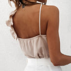 JuliaFashion - 2024 Women Summer Blouses Sexy V-Neck Ruffles Tops