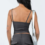 JuliaFashion-Low Cut Bra Buckle Cami Tops for Summer