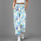 JuliaFashion-Polka Dot Printed Sports Harajuku Trousers