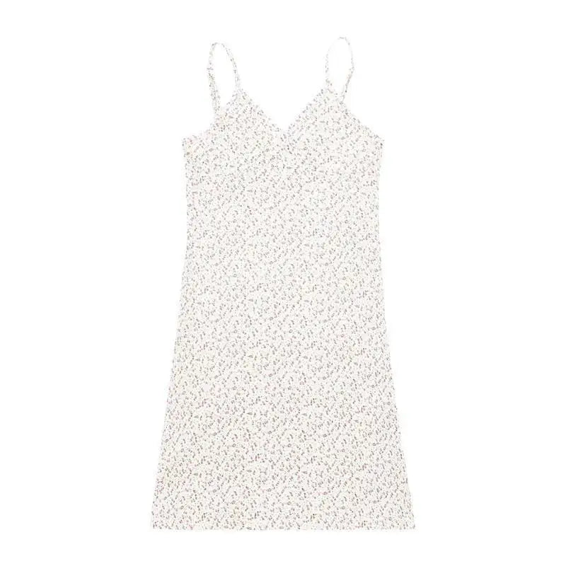 Julia Fashion - White Vintage Print Halter Floral Maxi Puss Sexy Backless Women's Mini Dress