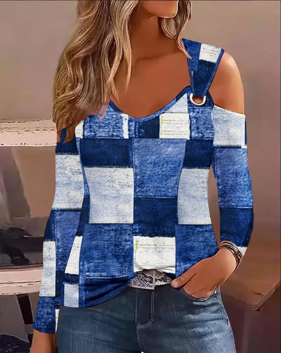 JuliaFashion - 2024 Sexy Off-Shoulder Long Sleeve Top