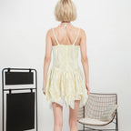 Julia Fashion - Halter Tie Sexy Short Skirt Irregular Velvet Mini Dress