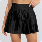 JuliaFashion-Cute Bow Five-point Beach Short