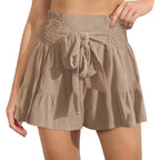 JuliaFashion-Cute Bow Five-point Beach Short