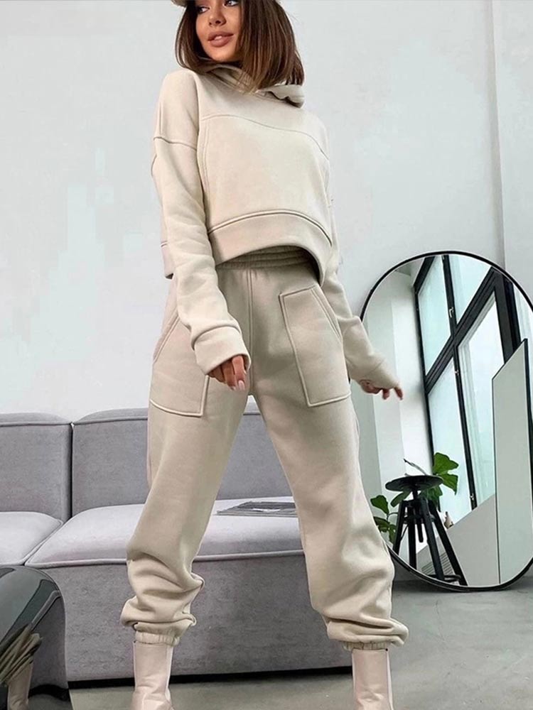 JuliaFashion - 2024 Sports Sweatshirt Two Piece Set