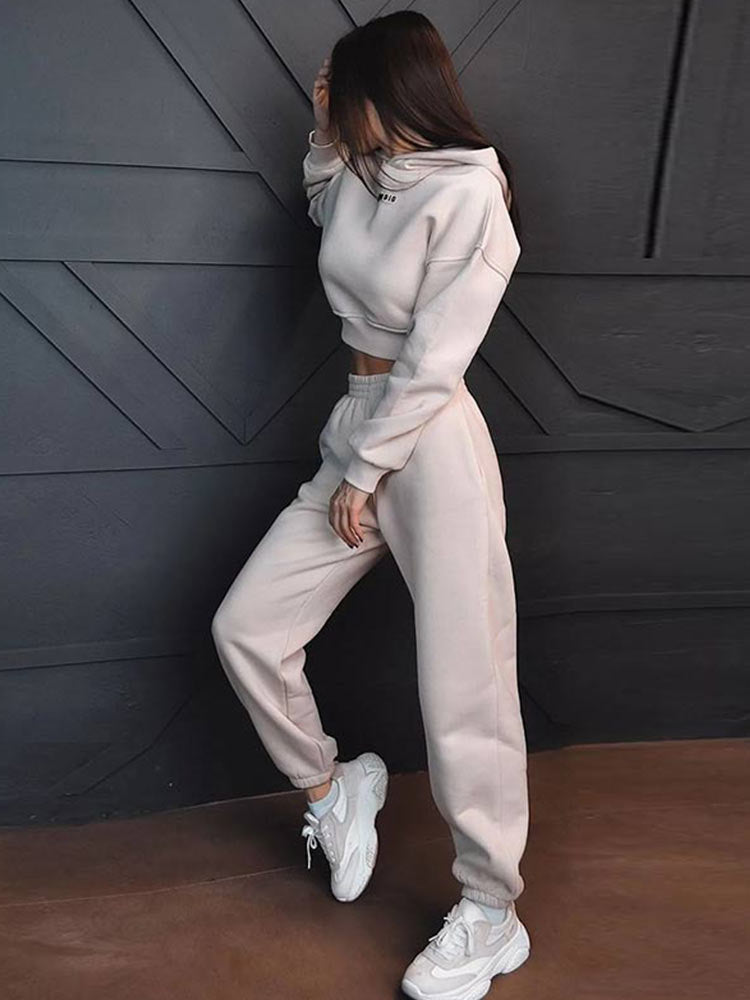 JuliaFashion - 2024 Sports Sweatshirt Two Piece Set