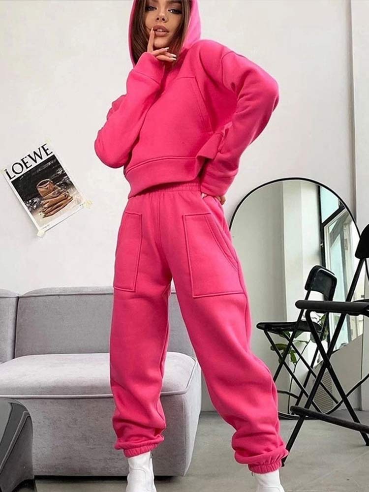 JuliaFashion - 2024 Sports Sweatshirt Two Piece Set