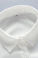 Long Sleeve White Tie Blouse