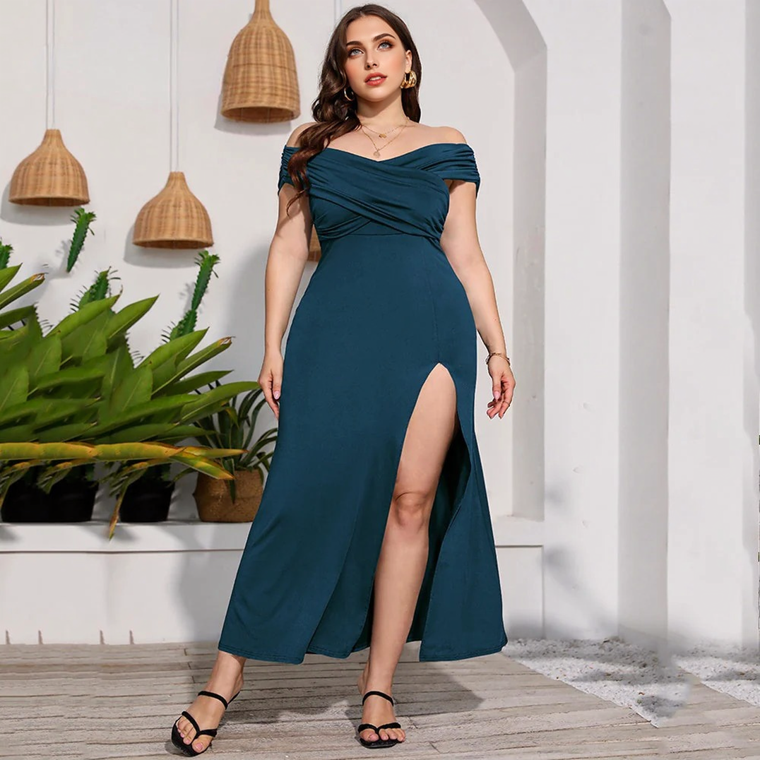 JuliaFashion - 2024 Sexy Off-Shoulder High Waist Prom Midi Dresses