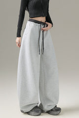Fleece Lined Draped Curved Knit Pants