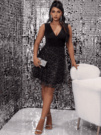 JuliaFashion - Sleeveless V-Neck Bodycon Cocktail Evening Party Dresses