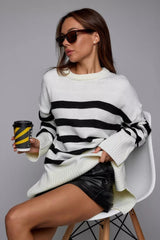 Striped Oversized Knit Sweater