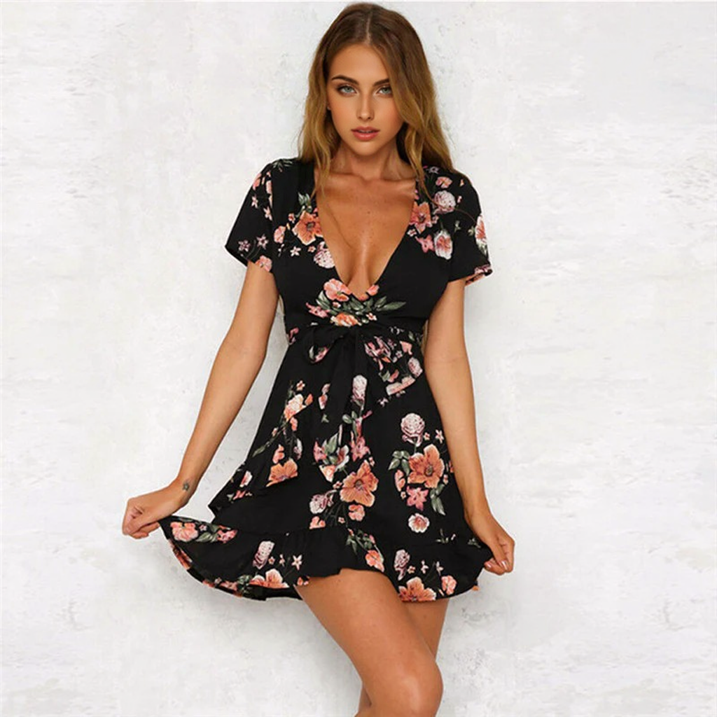 Julia Fashion - Boho Women's Floral Dress