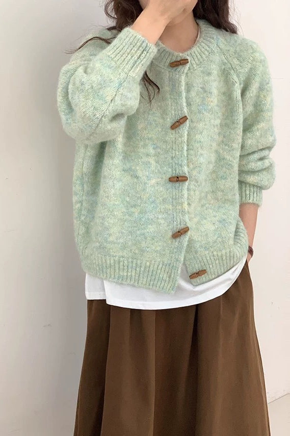 Relaxed Toggle Cardigan Green / One Size