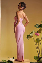 Strapless Floral Bandage Party Dress