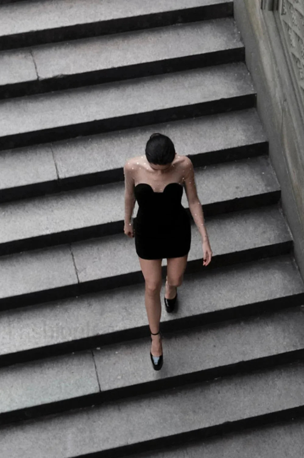 Aarohi Crystal Stylish Mesh Mini Dress