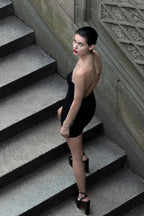 Aarohi Crystal Stylish Mesh Mini Dress