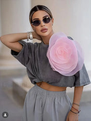 Acid Washed Vintage Cotton T Shirt