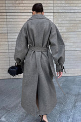 Long Belted Relaxed Overcoat
