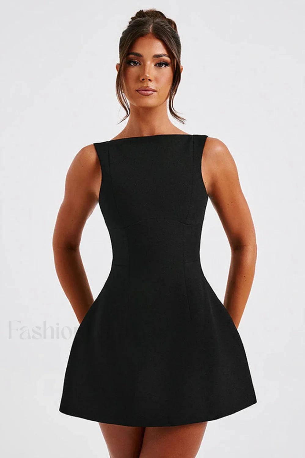 Alana Elegant Mini Dress S / Black