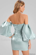 Alexandrine Puff Stylish Sleeve Mini Dress