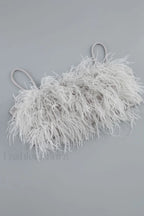 Aleyna Feather Top Charming + Sequin Skirt Set