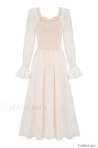 Aliana Floral Hollow Charming Long Sleeve Dress