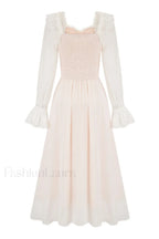 Aliana Floral Hollow Charming Long Sleeve Dress