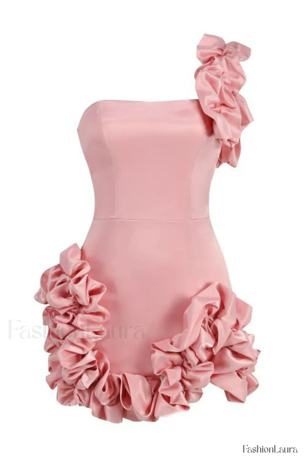 Alyssa Satin Stylish Mini Dress XS / PINK