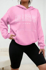 American Style Casual Fleece Hoodie Pink / M