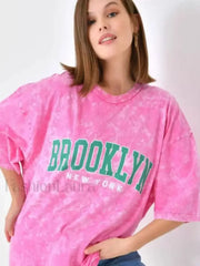 American Vintage Print Cotton T Shirt