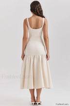 Amore Dropped Stylish Waist Midi Dress