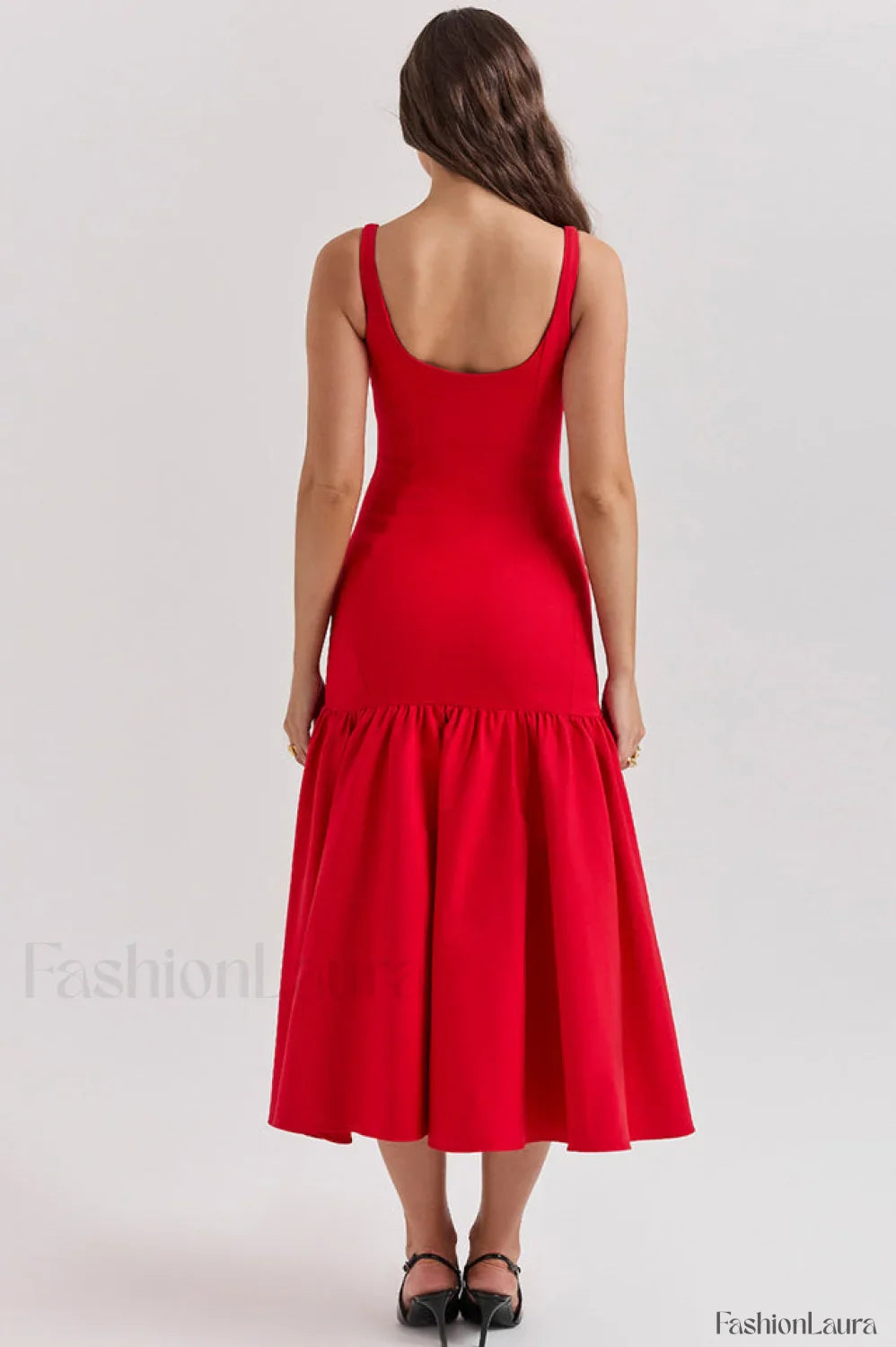 Amore Dropped Stylish Waist Midi Dress