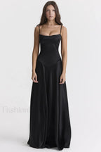 Anabella Black Lace Charming Up Maxi Dress