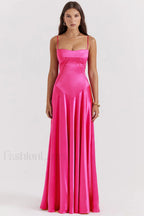 Anabella Black Lace Charming Up Maxi Dress S / Fuchsia