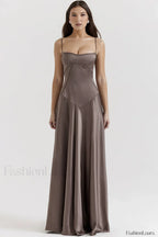 Anabella Black Lace Charming Up Maxi Dress S / Gray