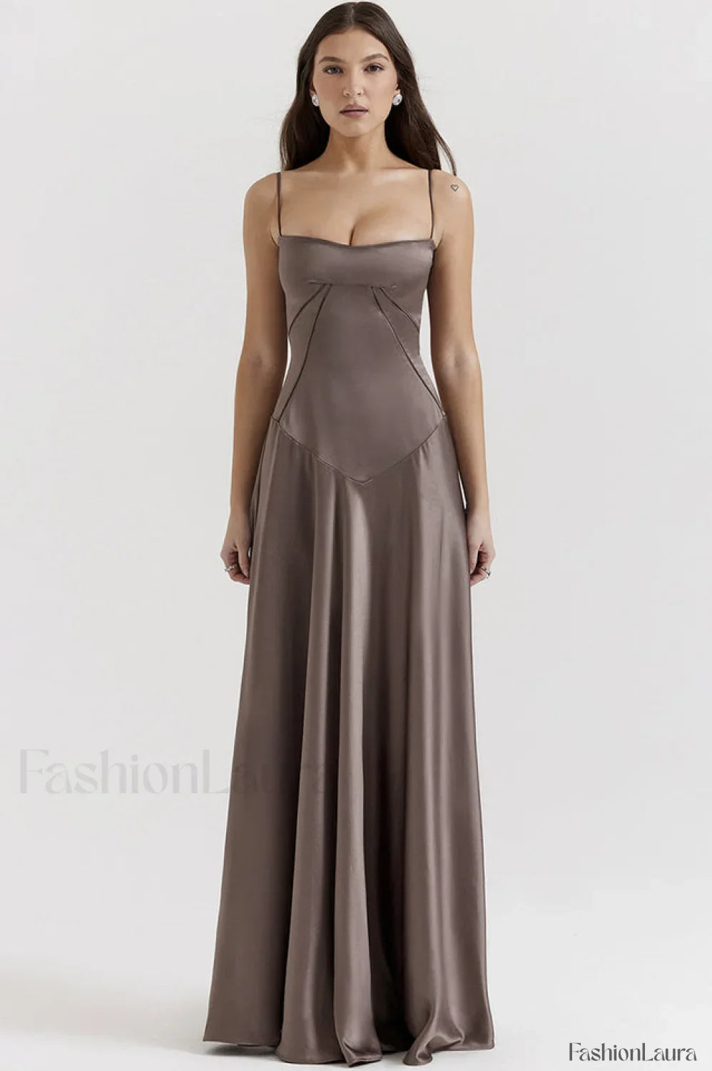 Anabella Black Lace Charming Up Maxi Dress S / Gray