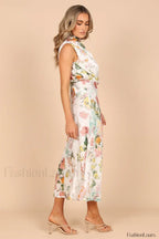 Anabelle Halter Stylish Neck Midi Dress