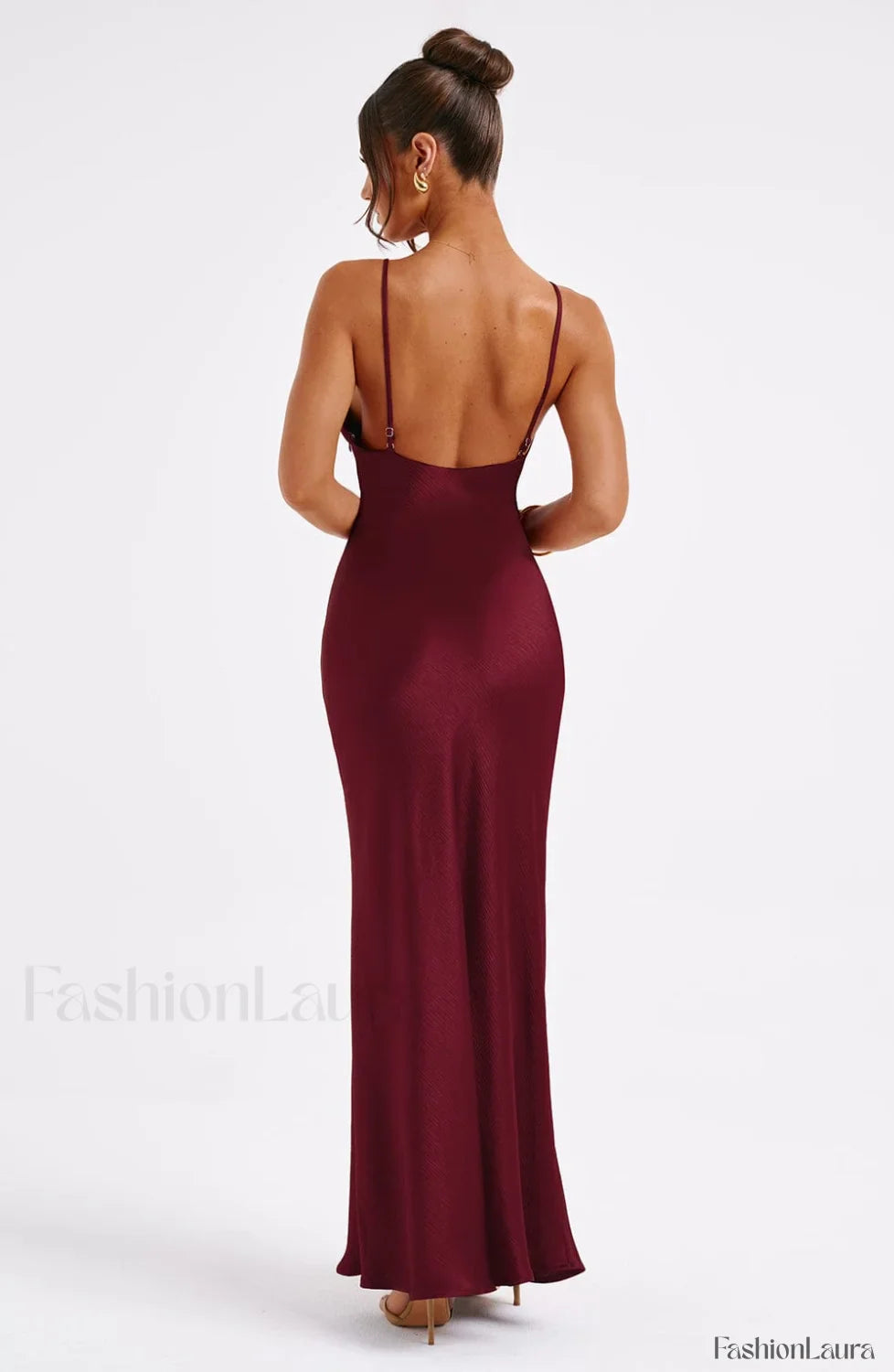 Anja Maxi Graceful Dress Burgundy Dress