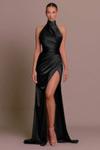 Anna Backless High Charming Spilt Maxi Dress S / 2#